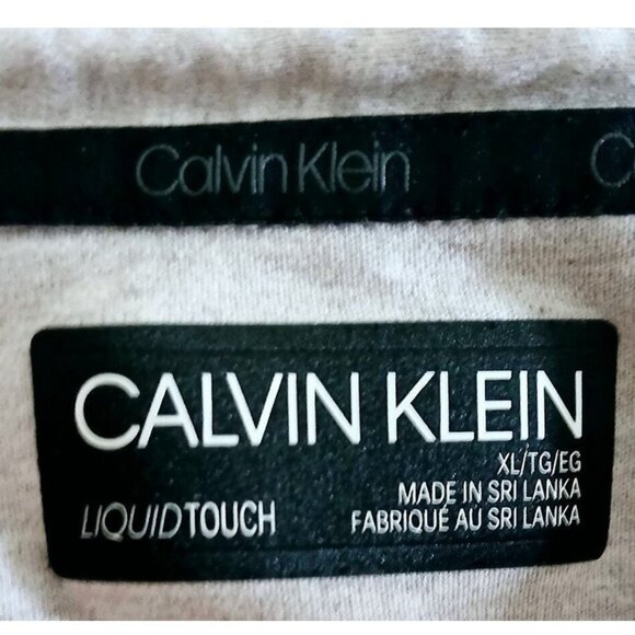 Calvin Klein Polo XL Liquid Touch Gray 100% Cotton Short Sleeve Soft Slit Golf - Picture 3 of 4
